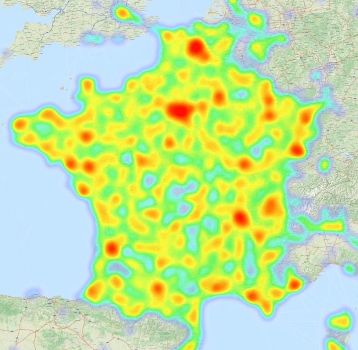 Les « points chauds » des utilisateurs de WeWard Source : WeWard Insight